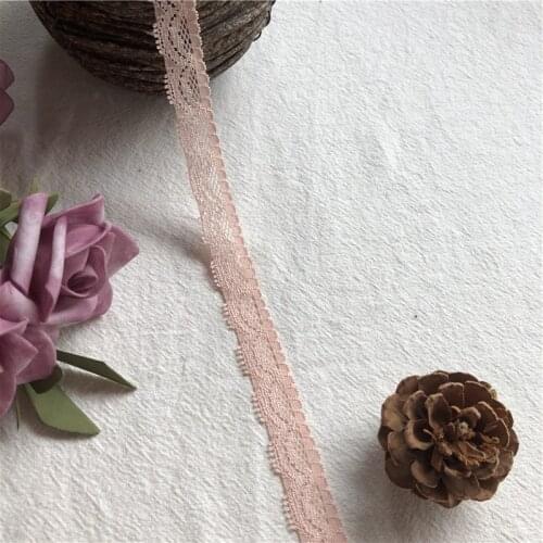 1.5cm S1399-1 Pale pink Hollow Out Crocheted Cotton Lace Ribbon DIY Apparel Sewing Fabric