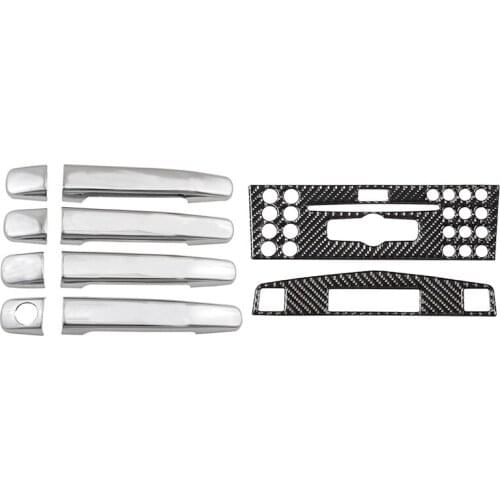 1 Set Side Door Handle Cover Trims & 1 Set Center Console Panel Trim