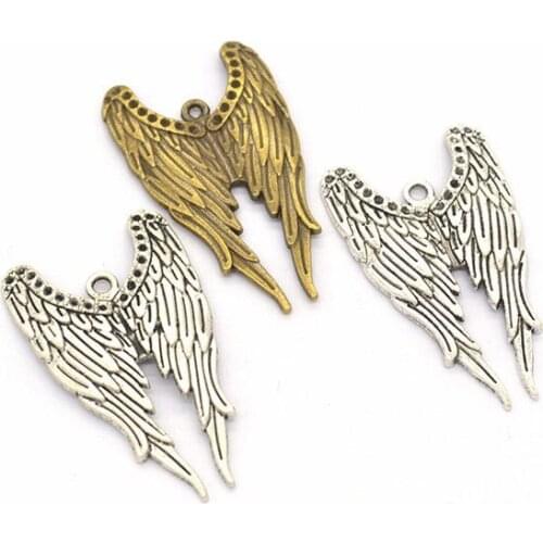20pcs vintage gifts Angel wings 2 alloy charms lot DIY making bracelet necklace jewelry accessories charms for jewelry making