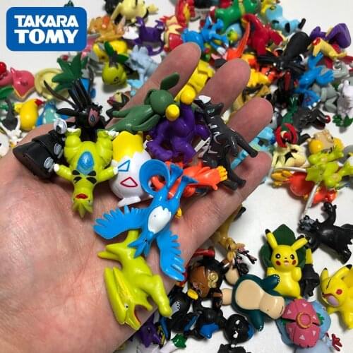 200 Styles Random Purchase 3.6CM~6CM Pokemon toys Pikachu figures Mewtwo Charizard cartoon figura action model for children gift