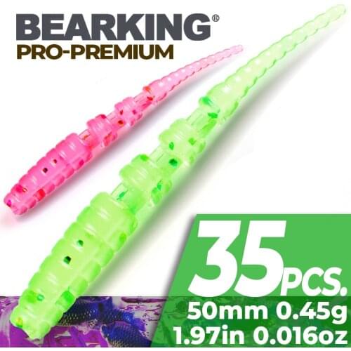 2019 BEARKING 5cm 0.45g 35pcs/bag Fishing Lures Artificial Baits Wobblers Soft Lures Shad Carp Silicone Fishing Soft Bait Tackle