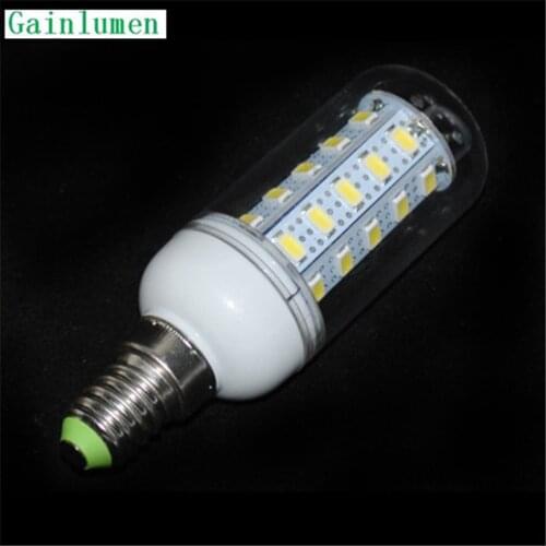 5PCS/LOT High Power E14 5730 SMD 36LED 12W 220V 230V 240V Corn Bulb Light Spotlight LED Lighting Warm/Cool White with Cover