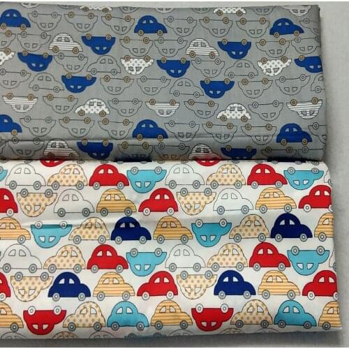 50x160cm Colorful Cartoon Car Printed 100% Cotton Fabric DIY Sew patchwork quilting bedding cushion baby cloth home decor