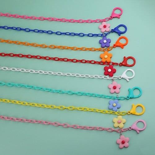 Acrylic Candy Color Eyeglass Chain Sun Flower Mask Chain Acrylic Chain Anti-drop Candy Color Eyeglass Flower Mask Glasses Chain