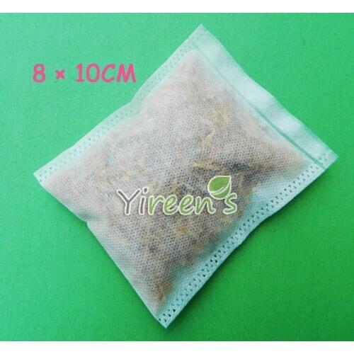 Free shipping! 100pcs 80 X100mm Non-woven Fabric tea filters, Heat sealing Empty teabag, fill plants powder, medicine powder