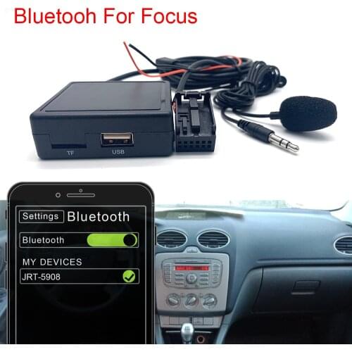 For Ford 6000CD Hands Free Bluetooth Microphone Music Audio AUX-IN Adapter Cable for Focus Mk2 Mondeo C-Max S-Max Handsfree