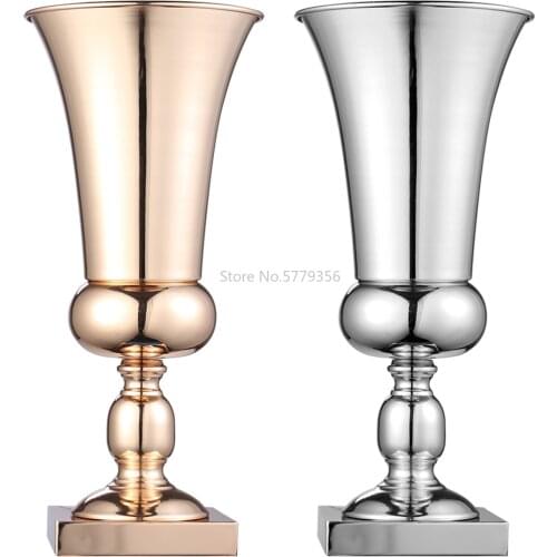 Large Flower Vase Home Decor Creative Metal Iron Desktop Lead Vases for Flowers Home Decoracion Vases Table Wedding