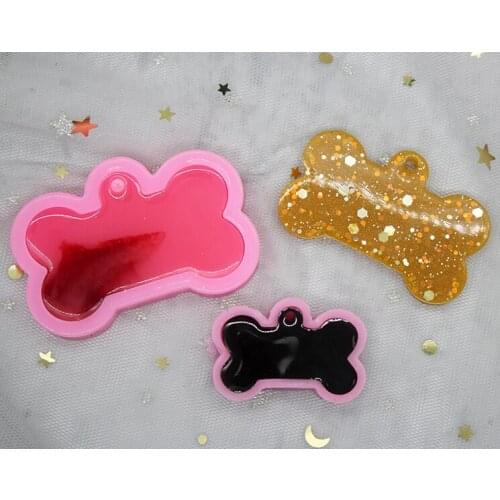 Big Bones Small Bones Dog Tag Silicone Mold Pendant Keychain Mirror Epoxy Mold Car Aromatherapy Pendant Mold Diy Resin Molds