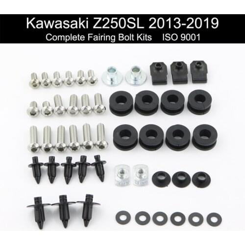 Fit For Kawasaki Z250 Z250SL 2013-2019 Motorcycle Full Fairing Bolts Kit Fairing Clips Speed Nuts Stainless Steel Bolts