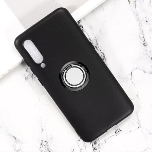 For Xiaomi Mi 9 Back Ring Holder Bracket Phone Case Cover Phone TPU Soft Silicone Cases for Xiaomi Mi 9 6.39"
