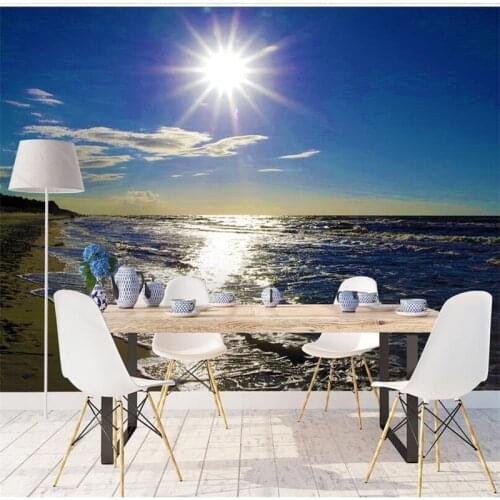 Mural papier peint wallpaper for walls 3 d Custom wallpaper Greek Aegean sunrise wall papers home decor 3d wall murals