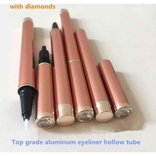 Bottle Tubes Cosmetics- container Aluminum Eyeliner Rose gold Eyeliner Liquid -Bottle Empty Refillable cosmetics containers