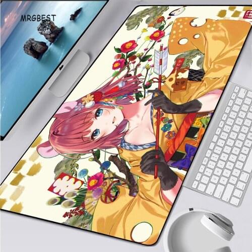 Mouse pad super large anime girl Japanese beautiful girl cartoon game creative mouse soft table matmouse pad