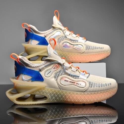 New Designing Hollow Blade Sneakers For Men Teens Leisure Running Shoes Breathable Jogging Zapatillas Non-Slip Outdoor Footwear