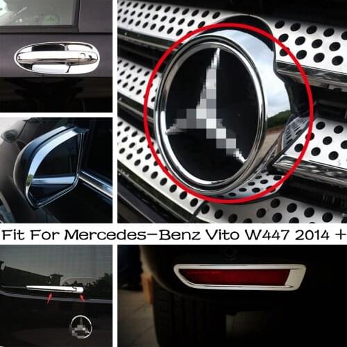 Lapetus Head Lights Adjustment Knob Frame Cover Trim Fit For Mercedes-Benz V Class V260 W447 2014 - 2018 Matte Carbon Fiber ABS