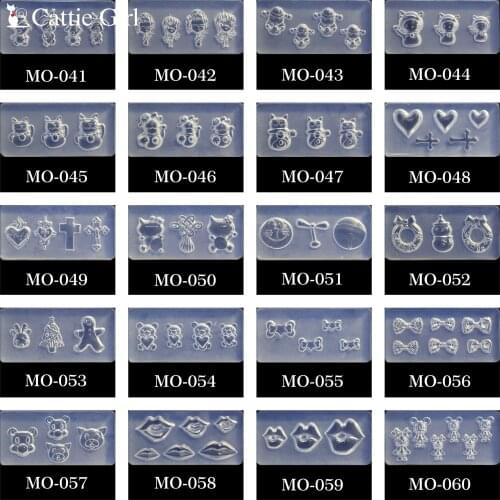 M41-M60 3D Acrylic Nail Mold for Nail Art Decorations Silicone Molds Nail Art Templates Pattern Mould Nails Art Salon DIY