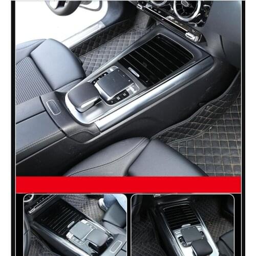 Matte/Silver Interior Refit Kit Headlamp / Gear / Armrest Box Switch Cover Trim For Benz GLB 180 200 2019 2020 2021