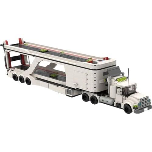 MOC LT3 Transport Big Rig Truck Building Blocks Carriage Car Model Assemble Vehicle Bricks Idea Toys For Children Birthday Gifts