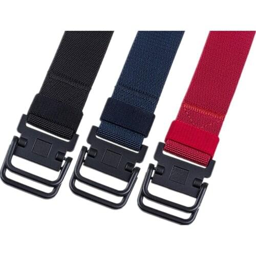 2019 New High Quality Nylon Belt for Men Casual Alloy Belt, Double Ring Buckle, Sports Cowboy Belt for Men and Women