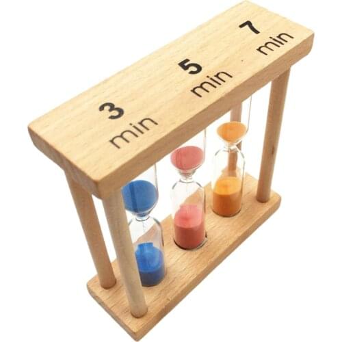 3/ 5/ 7 Minutes Sand Timer for Multifunctional Hourglass For Cooking, Classroom, Childrens Games, Yoga, Swimming (Square)