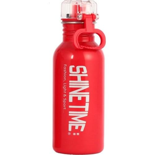600ML Portable Single Wall Stainless Steel Sports Water Bottles BPA free Healthy Flask GYM Drink Bottle For Kids and Adult