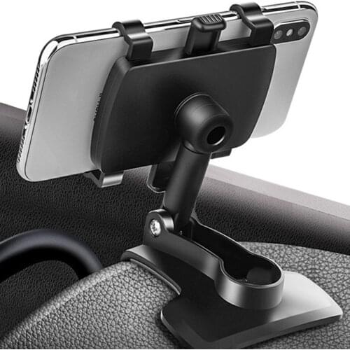 Car Dashboard Mount Universal Adjustable Mobile Phone GPS Bracket Support 360 Degree Rotatable Phone Holder Stand Clip on Cradle