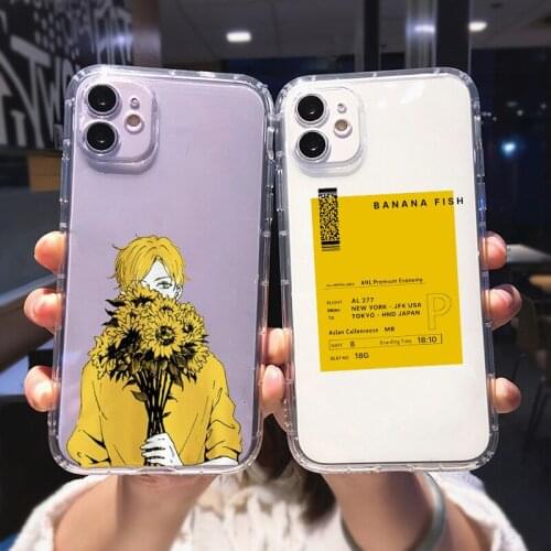 ZUIDID Japan Anime Banana Fish Clear Phone Case For iPhone XS MAX 12 11 Pro X SE 20 XR 8 7 6Plus Cute Soft Silicone Cover Fundas