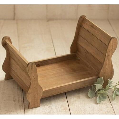 Baby Photography Accessories Vintage Wood Bed Studio Newborn Photo Props Backdrop Bebes Accesorios Recien Nacido Fotografia Sofa