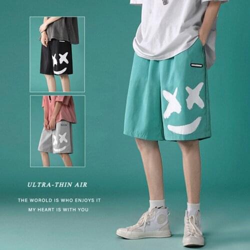 Korean Fashion Printed Shorts 2021 Summer Sweatpants Mens Casual Running Shorts Hip Hop Mens Clothing Basketball Hot Pants