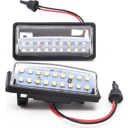 LED License Number Plate Lamp Fit for Nissan TEANA J31 J32 Maxima Cefiro Altima Rogue Sentra 2x Error Free 18 3528 SMD Car Light