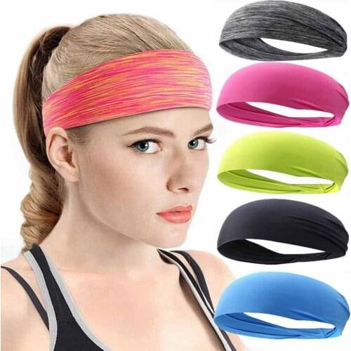 Outdoor Yoga Gym Headband Sport Sweatband Women/Men Running Fitness Elastic Headband Hair Band Turban Sweatband Sport Bandana