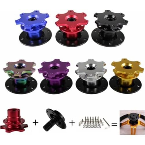 Universal Steering Wheel Quick Release Hub Boss Kit Wheel Hub Adapter For 6 hole Steering Wheel Hub