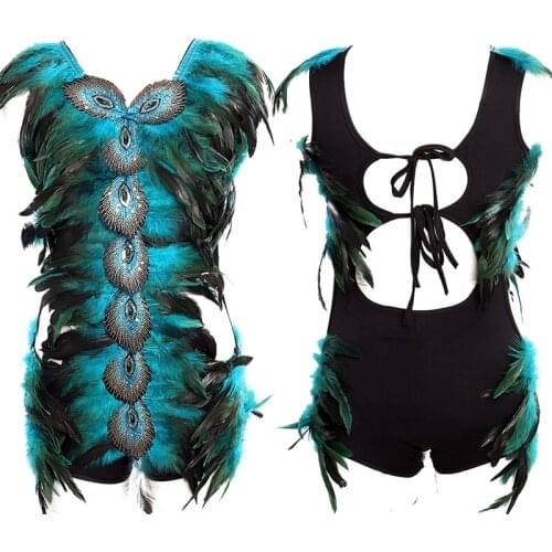 Luxurious Natural Feathers Skirt Body Harness Bondage Underwear Belt Sexy Women Goth Club Performance Evening Dress Festive Rave