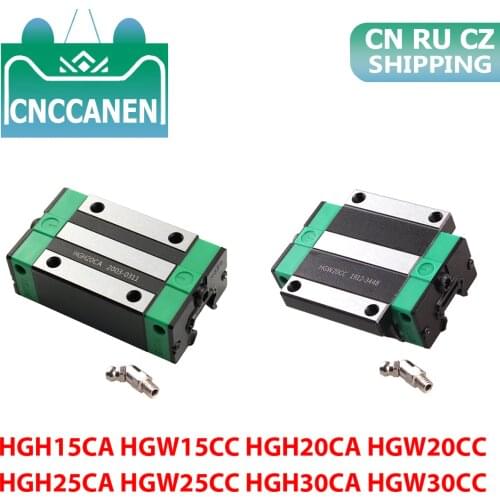 1/4PCS HGH15CA HGW15CC HGH20CA HGW20CC HGH25CA HGW 25CC 30CC HGH30CA Slider Block match use HGR Linear Guide Rail for CNC Parts