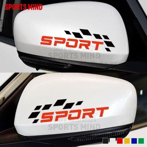 10 Pairs SPORT Car Styling Automobiles Rear View Mirror Car Sticker Decal For BMW Honda Audi Ford Hyundai Mazda Kia Accessories