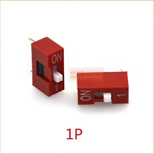 10pcs/lots red Direct dial code switch DIP switch DP-1P 2.54MM DS pitch Side