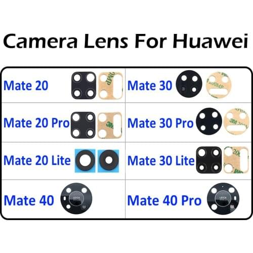 10Pcs/Lot, Camera Glass For Huawei Mate 30 20 Pro Lite 20X Rear Back Camera Lens Glass + Sticker