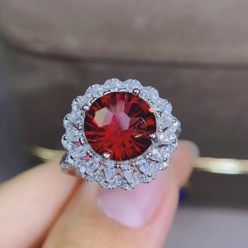 100% Natural And Real Red Topaz Finger ring Natural real Red topaz 925 sterling silver ring Luxury style rings