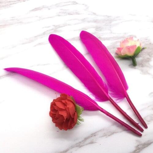 1000Pcs Rose Goose Feathers 10-15cm For DIY Crafts Wedding Dreamcather Earring Show Decoration Plume Headdress Hat Accessories
