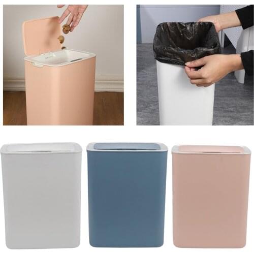 14L Automatic Touchless Smart Infrared Motion Sensor Rubbish Waste Bin Kitchen Trash Can Garbage Bins for Home Kitchen Office