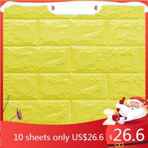 3D Brick Wall Stickers Wallpaper Decor Foam Waterproof Wall Covering Wallpaper For Kids Living Room DIY Background living room