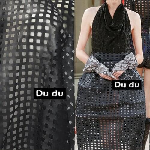 50x124CM Grind arenaceous Garment accessories Three-dimensiona Square Hollow out Fabric Space series design Stage Material DYI