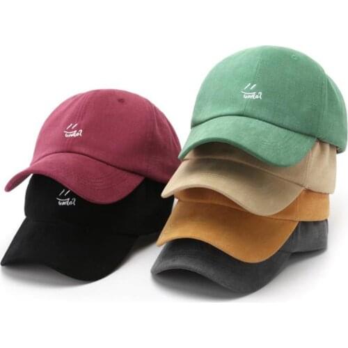 Doitbest Couples baseball caps mom dad hat for women men Smiley letters embroidery snapback cap Summer gorras hat hombre