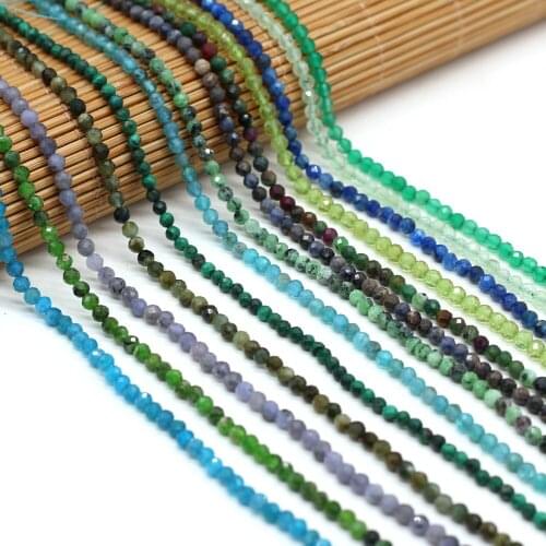 Natural Stone Beads Small Round Faceted Beads Exquisite Loose Spacer Beaded For jewelry making DIY Necklace Bracelet Accessories