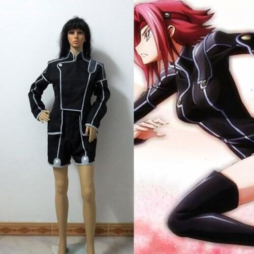 Code Geass Kallen Stadtfeld The Order of the Black Knights Cos Anime Party Cosplay Costume Uniform Custom Made Any Size