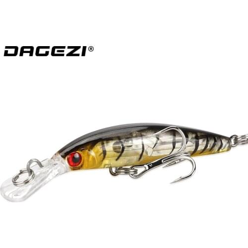 DAGEZI 1pcs Hard Bait 7CM/4G Fishing Minnow Lure 0.6-1.8M Diving depth Artificial Bait For Carp Fishing Tackle pesca