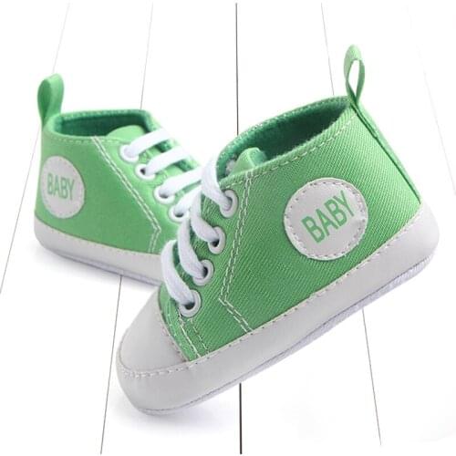 Baby Shoes Boy Girl Solid Sneaker Cotton Soft Anti-Slip Sole Newborn Infant First Walker Toddler Casual Canvas Crib shoe SH20014