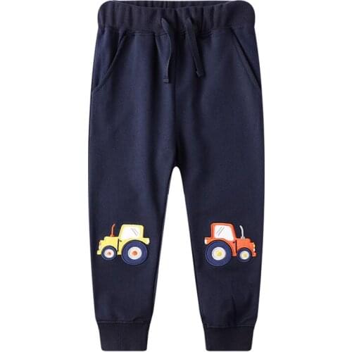 Jumping meters Boys Children Warm Sweatpants Winter Cotton Cartoon Dinosaur Print Cute Pants for Boys Clothes Baby Pants