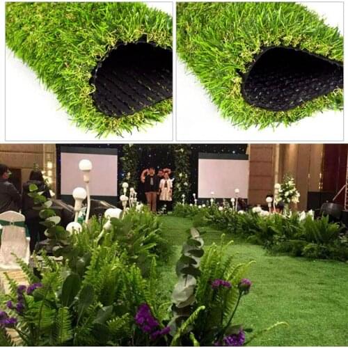 1 m2 Artificial Turf Carpet Green Enclosure Turf Cloth Floor Fake PVC Grass Mat Home Garden Wedding Decoration Lawn