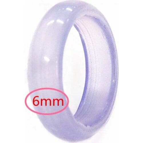 Natural agate purple jade rings jewelry gemstone band ring jade simple stones for women jewellery luxury jewelry men rings